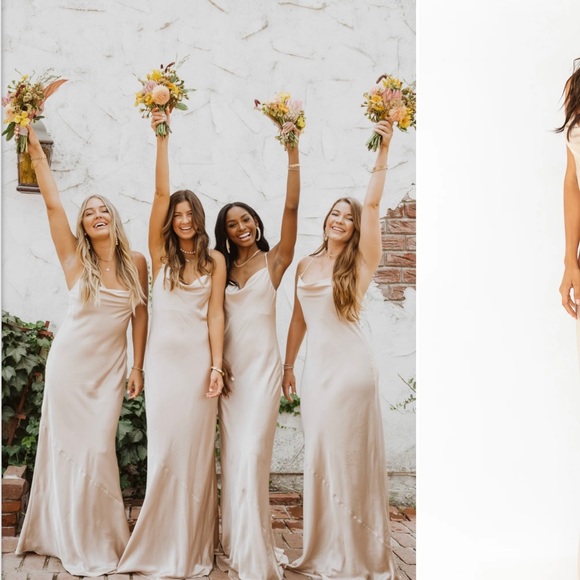 Show Me Your MuMu Tuscany Maxi Slip Dress in champagne - Picture 10 of 10